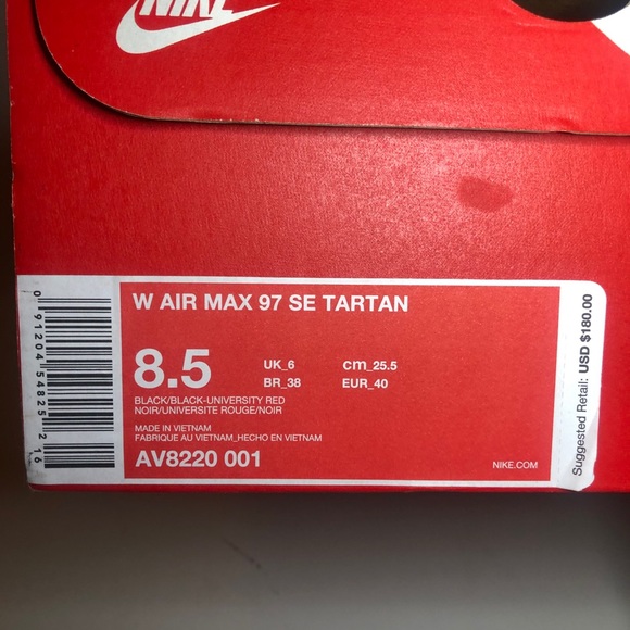 Womens Nike Air Max 97 SE Tartan sz 8.5W - Picture 9 of 9